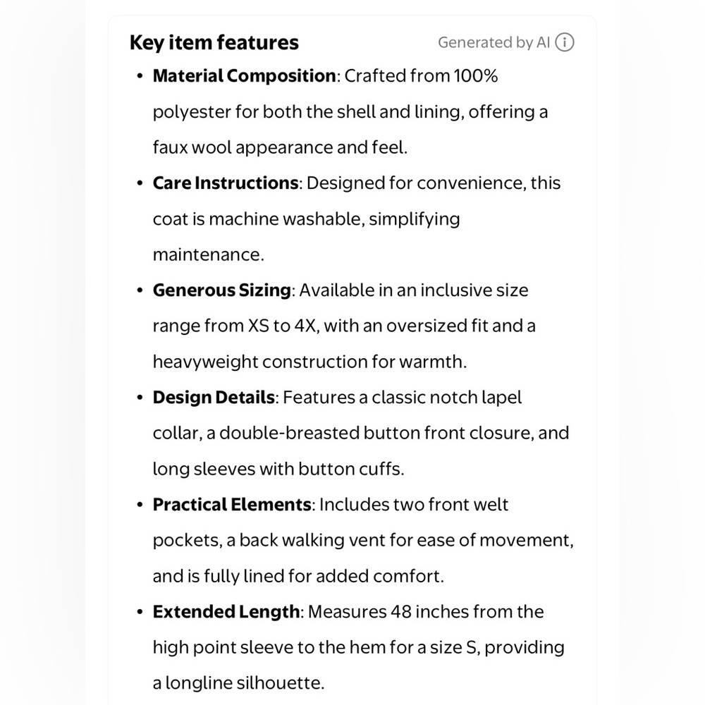 Scoop Camel Double Breasted Long Tailored Coat - Size M - NWT - Picture 15 of 16